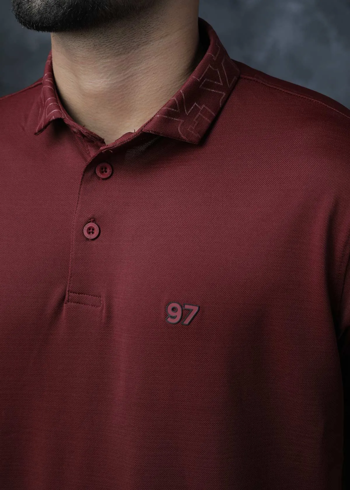 LCY | 3D Collar Print Polo