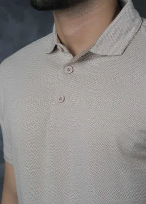 LCY  | Two Toned Diagonal Jacquard Polo