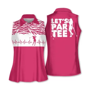 Let Par Tee Golf Love Sleeveless Polo Shirt For Woman