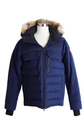 Loro Piana Wool Down Puffer Jacket W/ Fur Hood