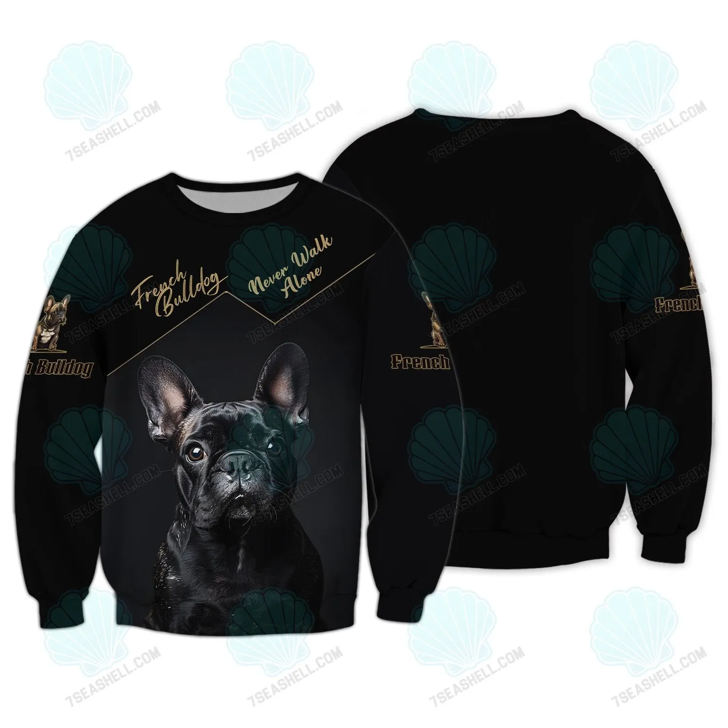 Love French Bulldog Custom Name 3D Zipper Hoodie Personalized Gift For French Bulldog Lovers