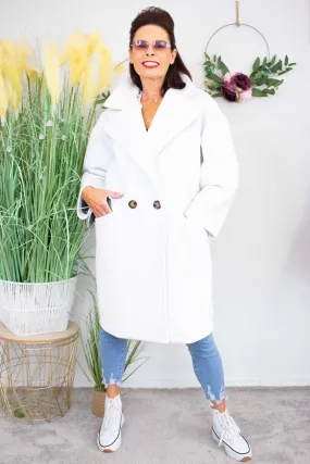 Luxury Jessica Coat in ice white