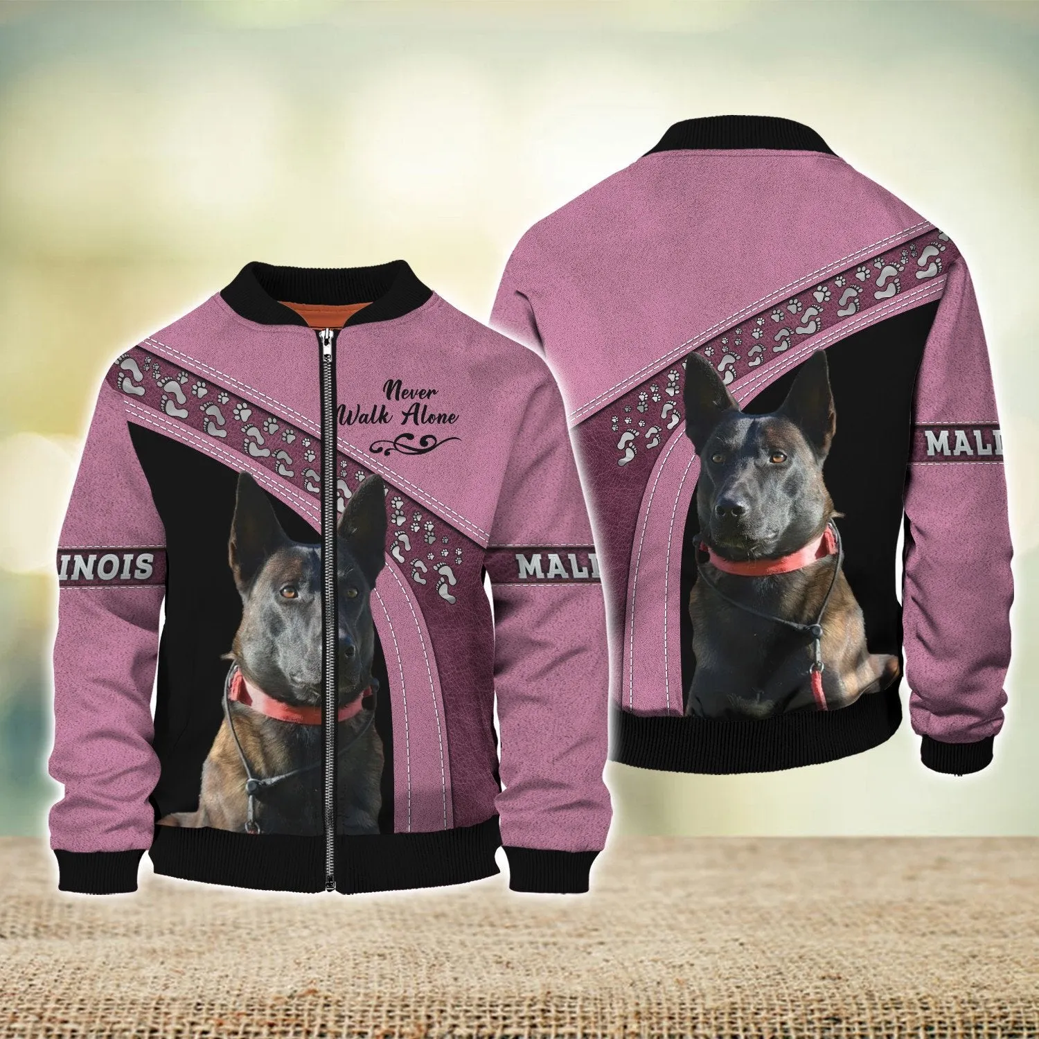 Malinois Love Never Walk Alone Love 3D Full Print Shirts, Shirt For Dog Lovers, Dog Memorial Gifts for loss of Dog