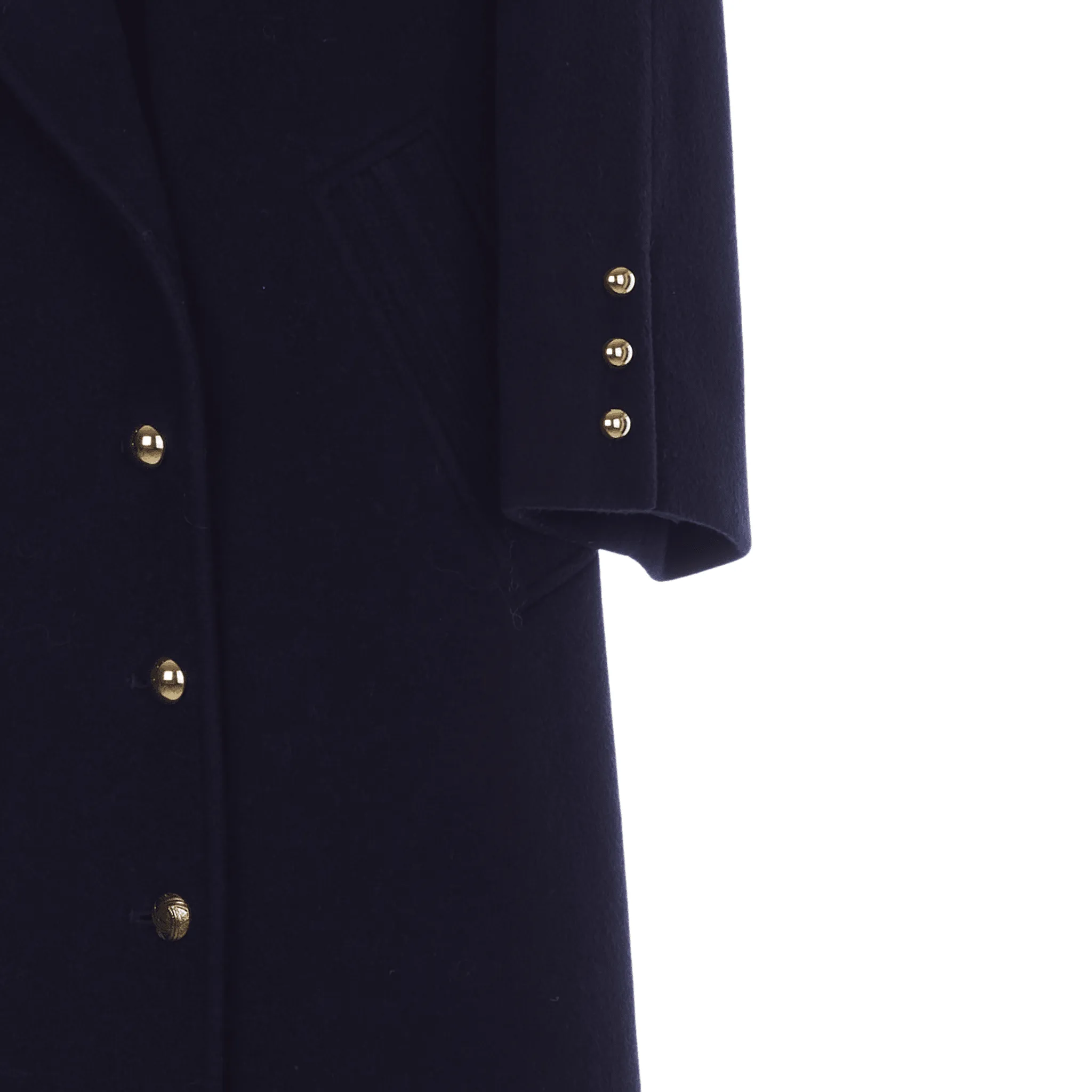 Mansfield Cashmere Wool Blend Navy Long Sleeved Coat UK Size 10