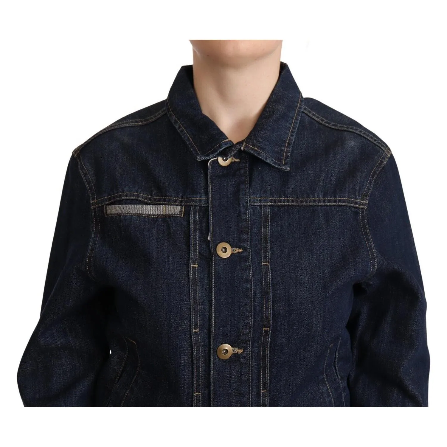 Master Coat Elegant Dark Blue Denim Jacket