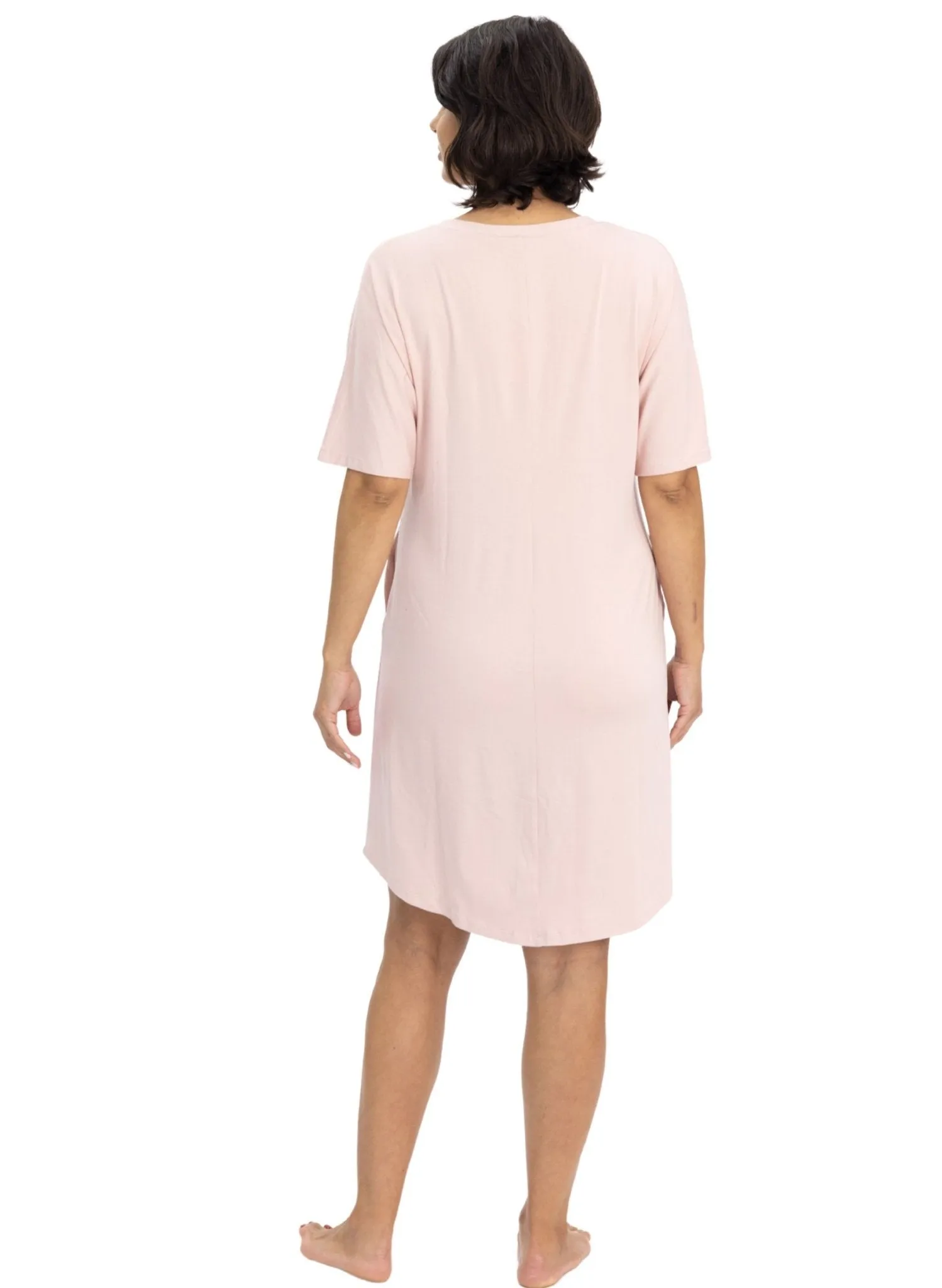 Maternity & Nursing Home Dress   Matching Baby Wrap - Pink