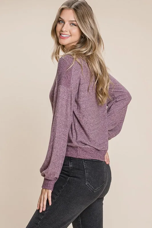 Mauve Tiger Brushed Top