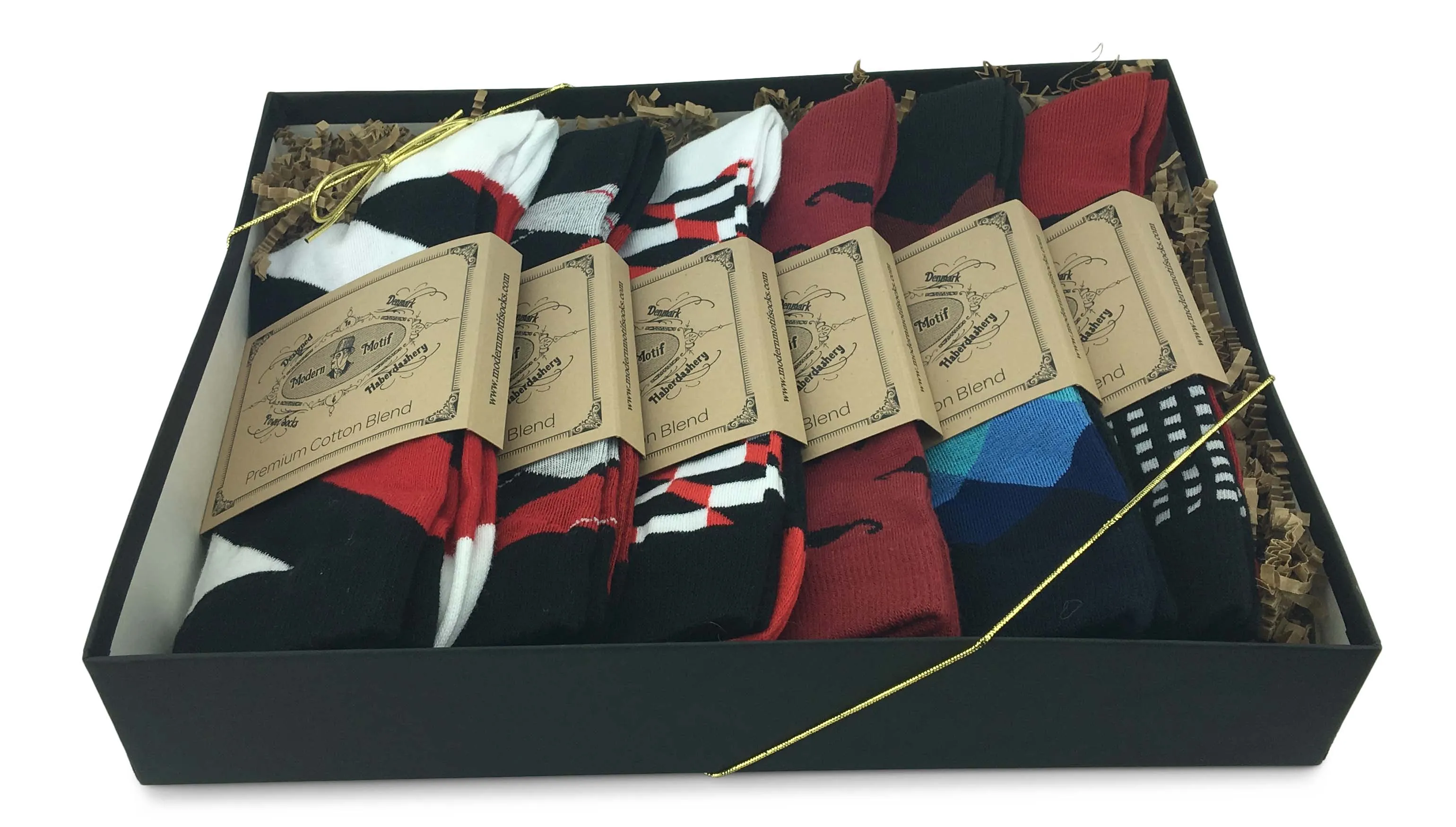 Men Novelty Fashion Dress Socks-6 Pair Fancy Power Sock-Fun Colorful Theme Socks