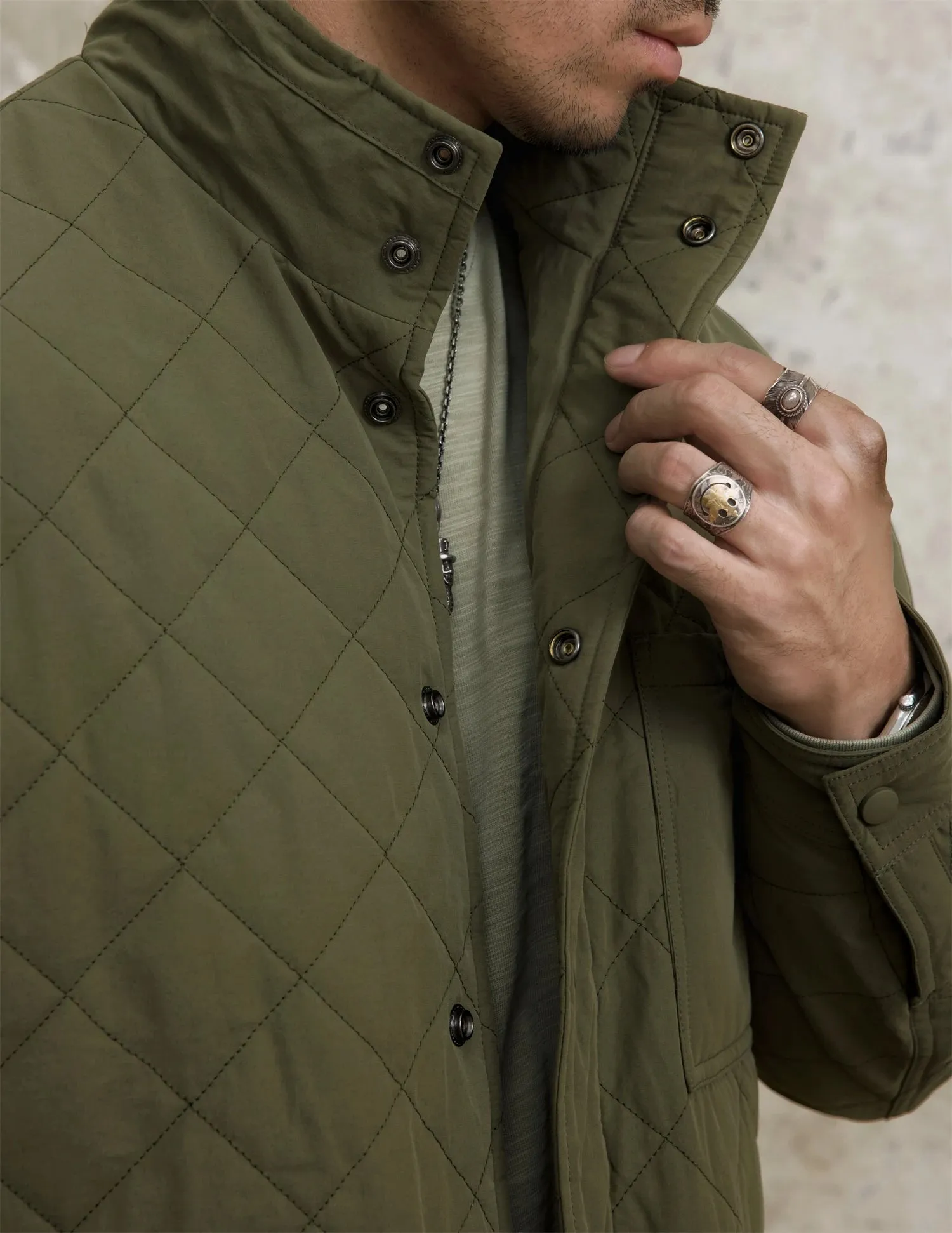 Men's Argyle Quilted Jacket