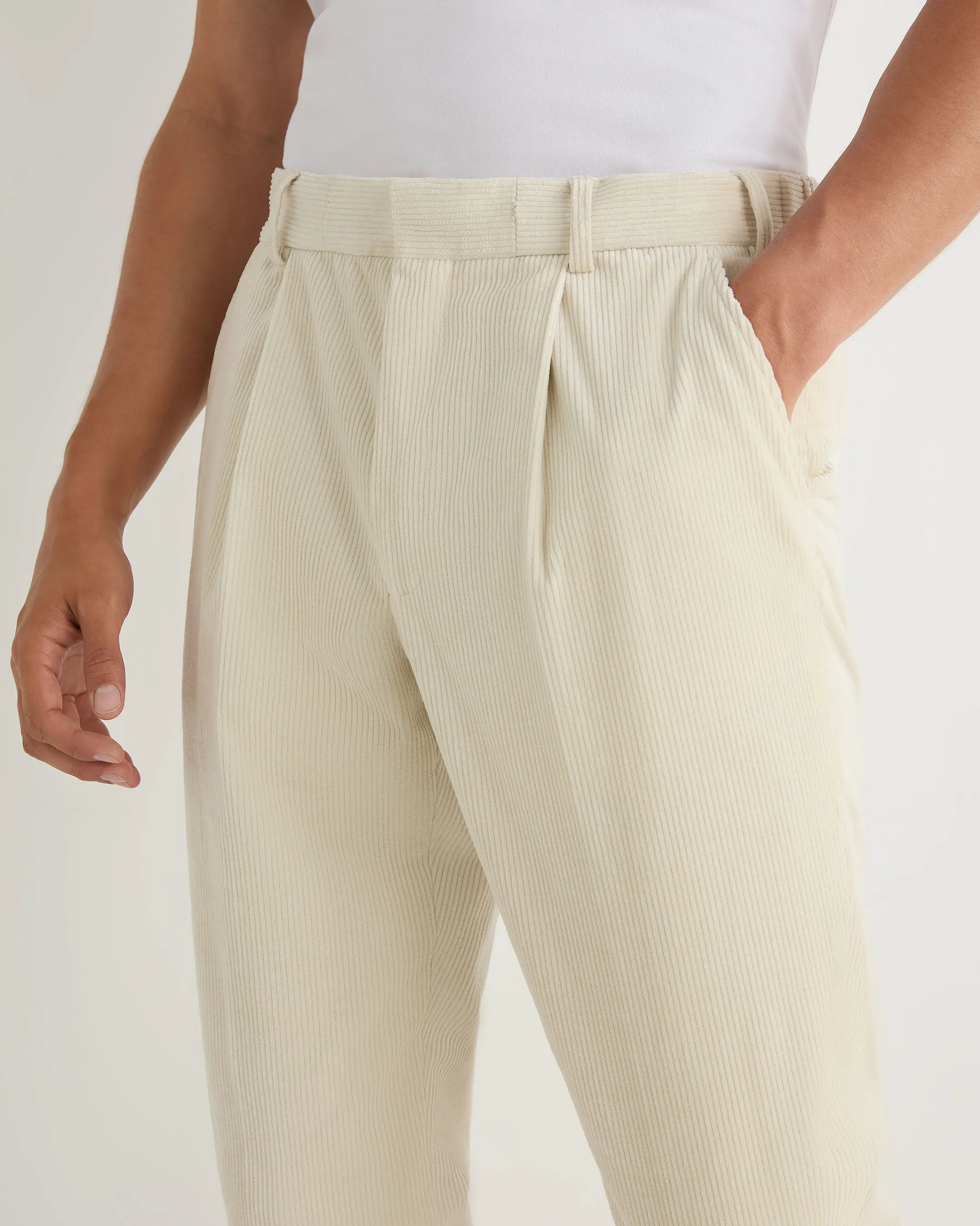 Men's Atrani Cord Pants Off White