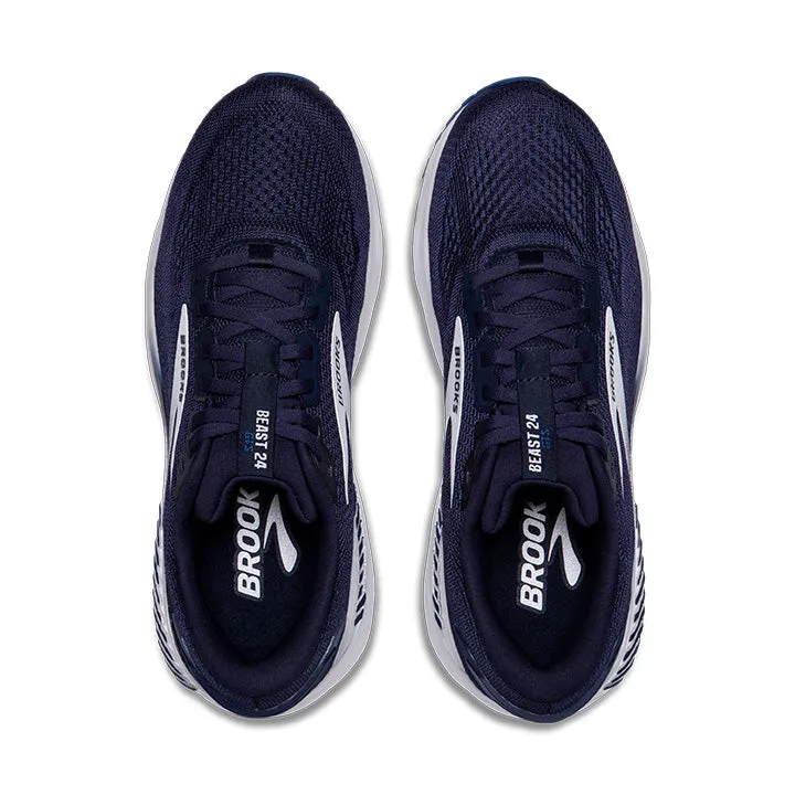 MEN'S BROOKS BEAST GTS 24 WIDE 1104252E452 COLOR: PEACOAT/TRUE NAVY/WHITE