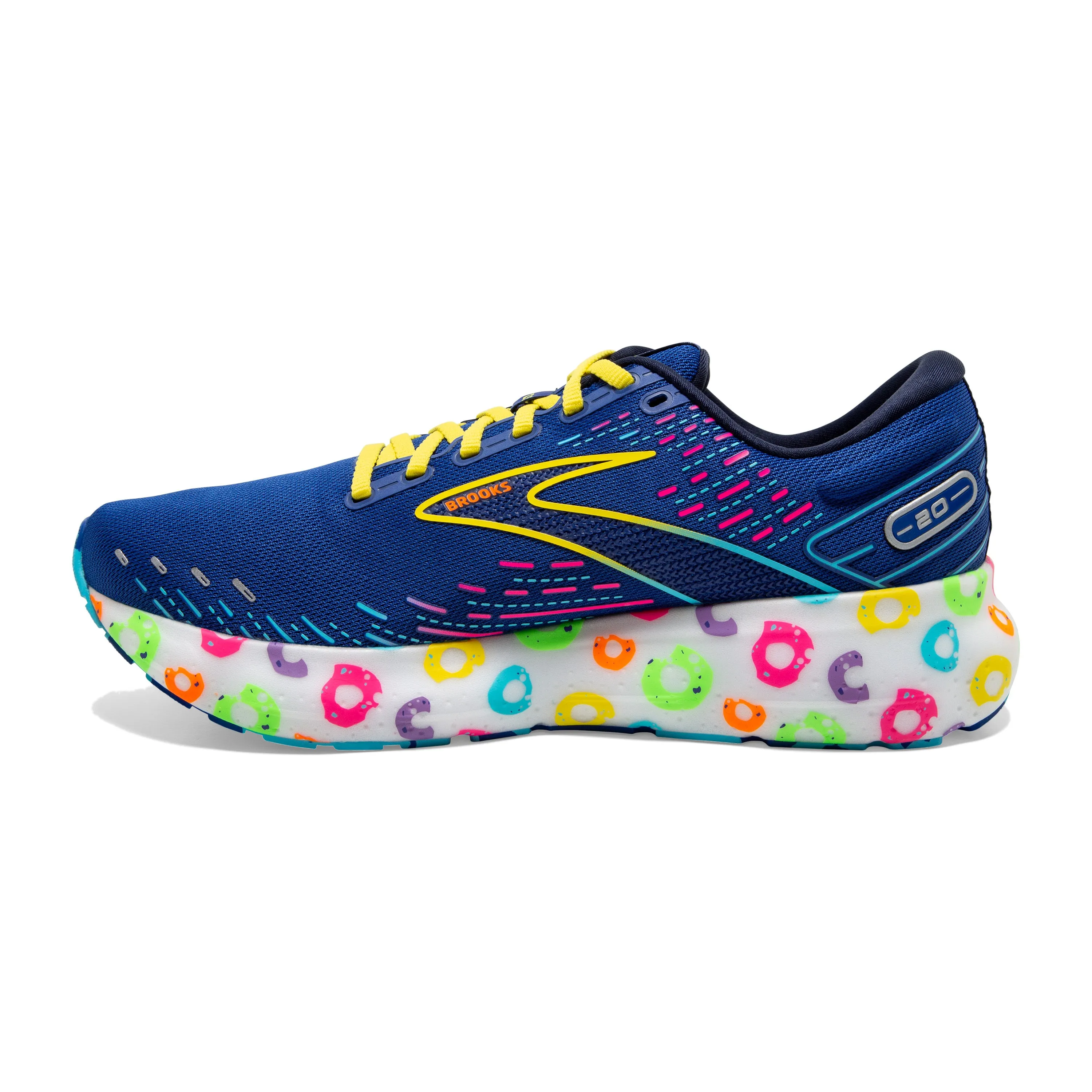 Men's Brooks Glycerin 20 Color: Blue/Peacoat/Yellow