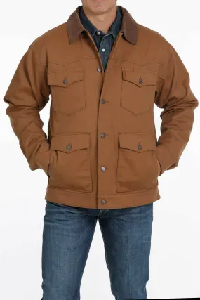 MEN'S CINCH FLANNEL LINED BROWN CANVAS JACKET