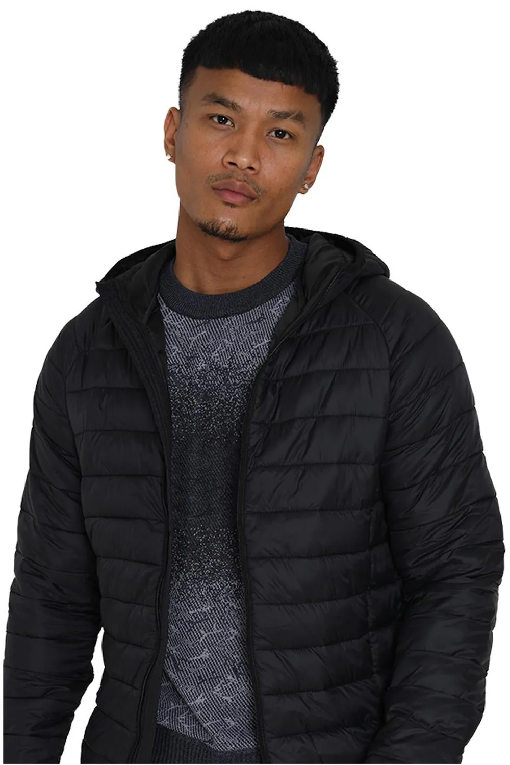 Mens Long Sleeve Puffer Jacket