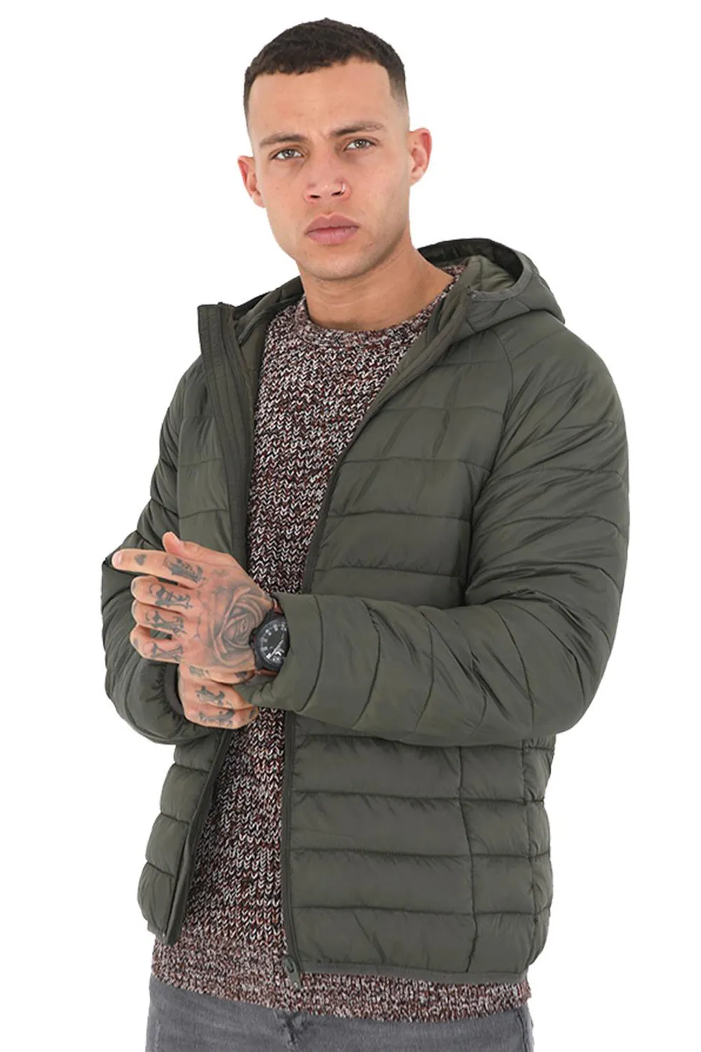 Mens Long Sleeve Puffer Jacket