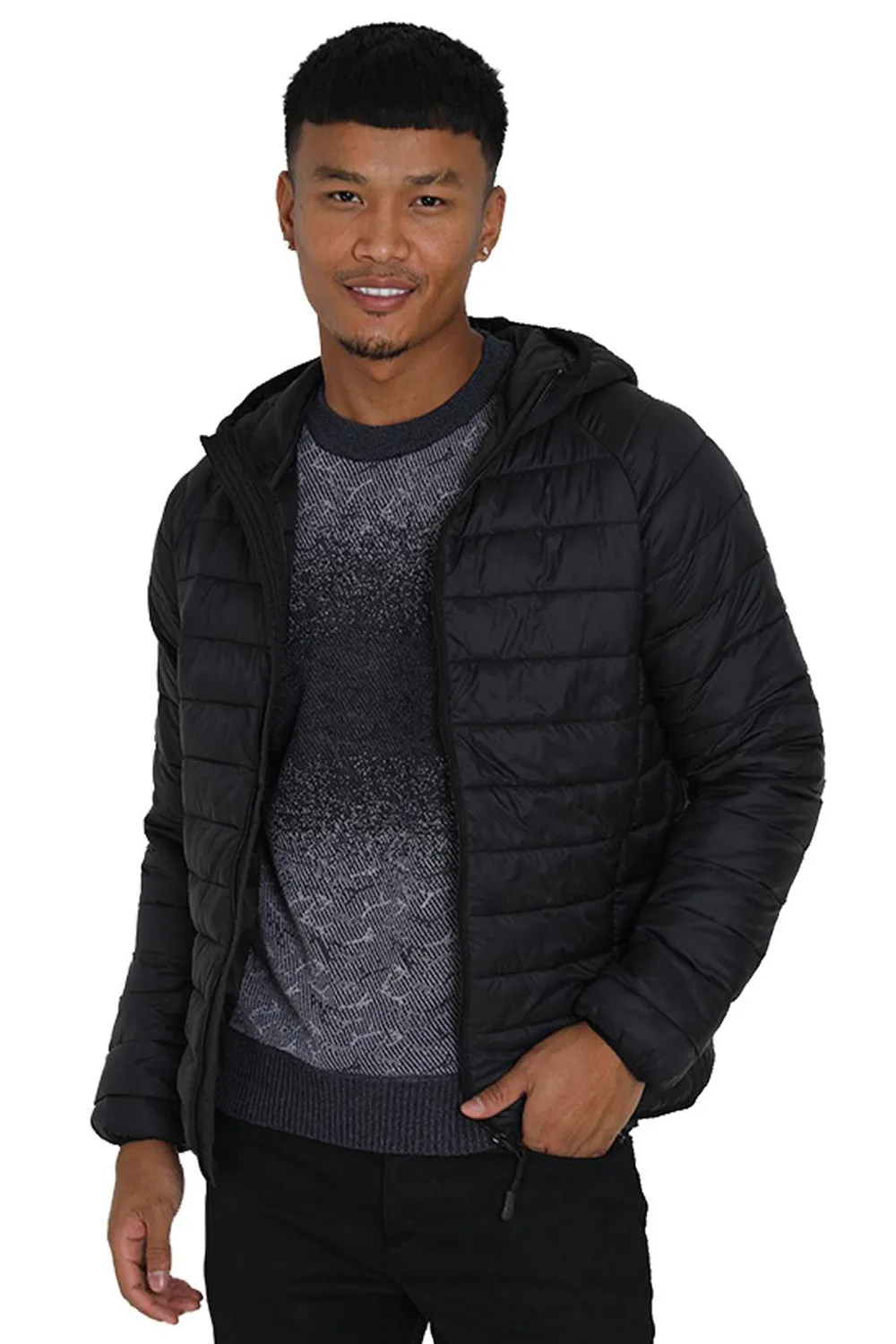 Mens Long Sleeve Puffer Jacket