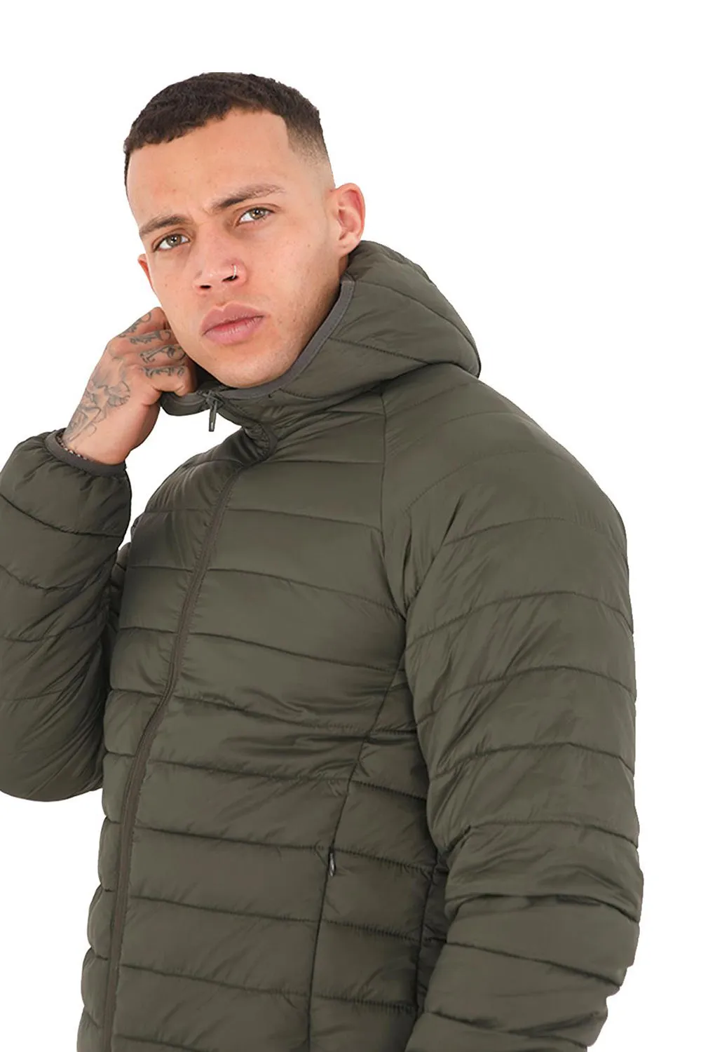 Mens Long Sleeve Puffer Jacket