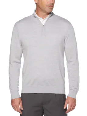 Mens Thermal Merino Wool 1/4 Zip Sweater