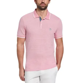 Micro Stripe Tipped Collar Polo