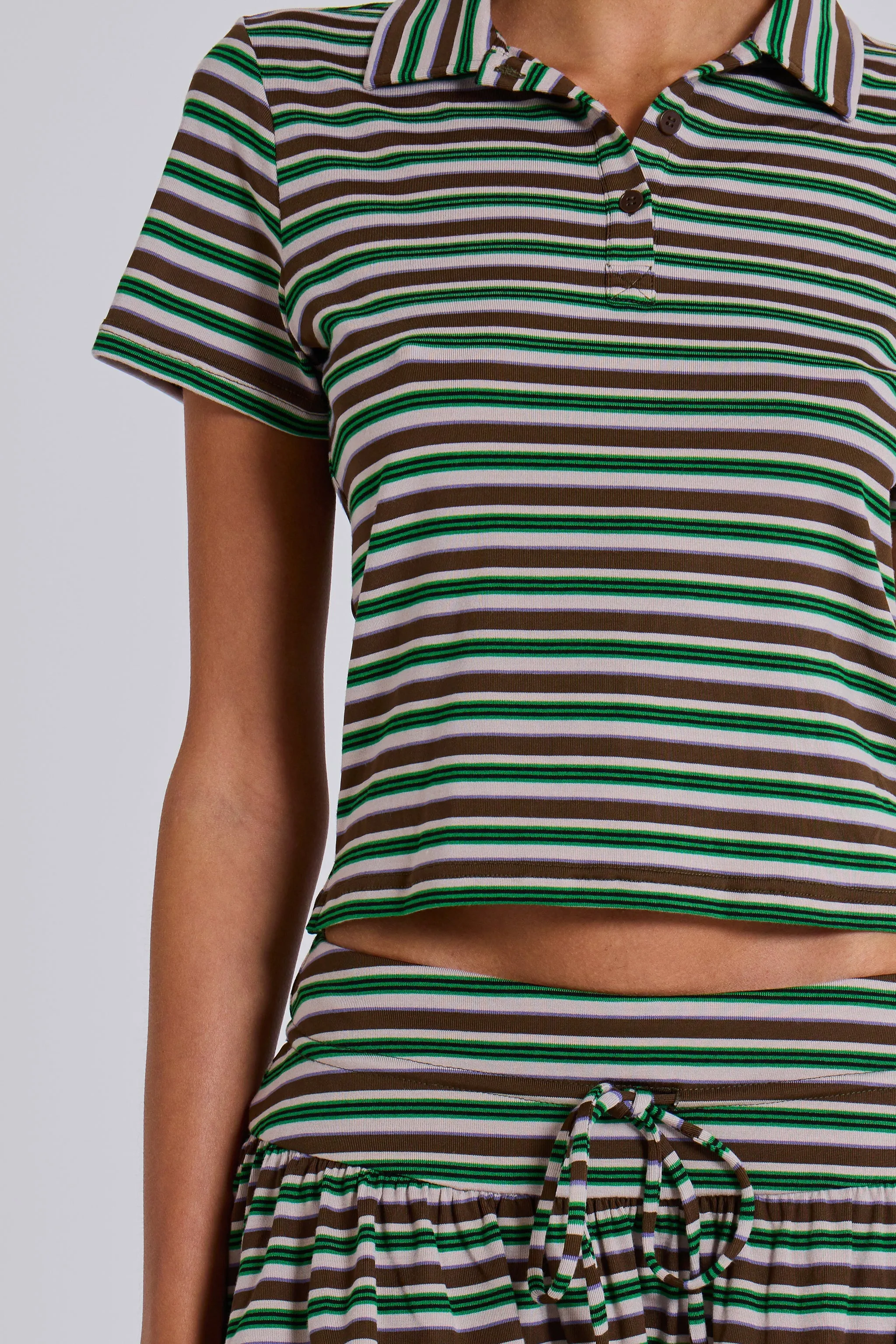 Mila Stripe Polo Shirt