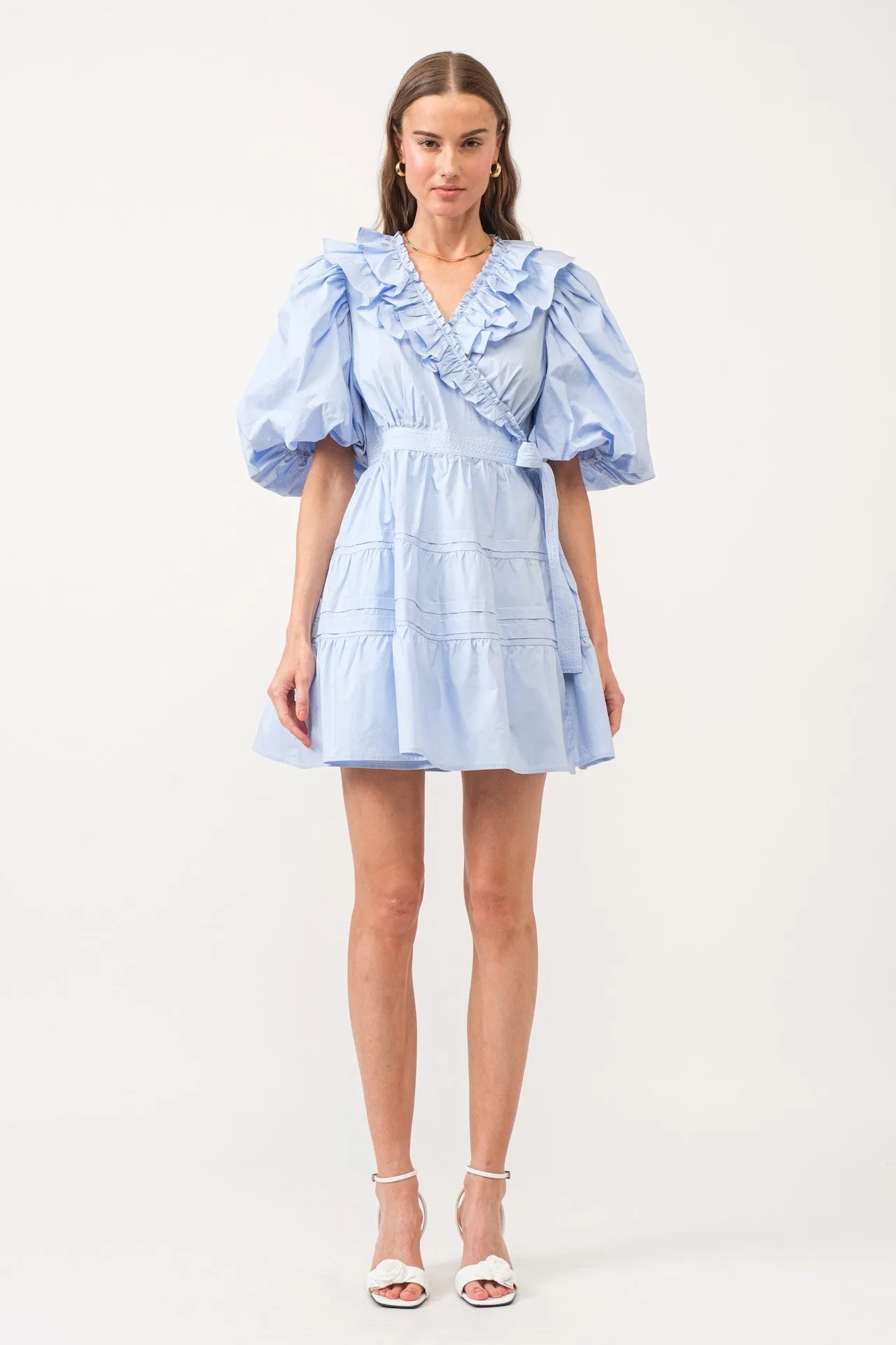 Milla Blue Poplin Mini Dress