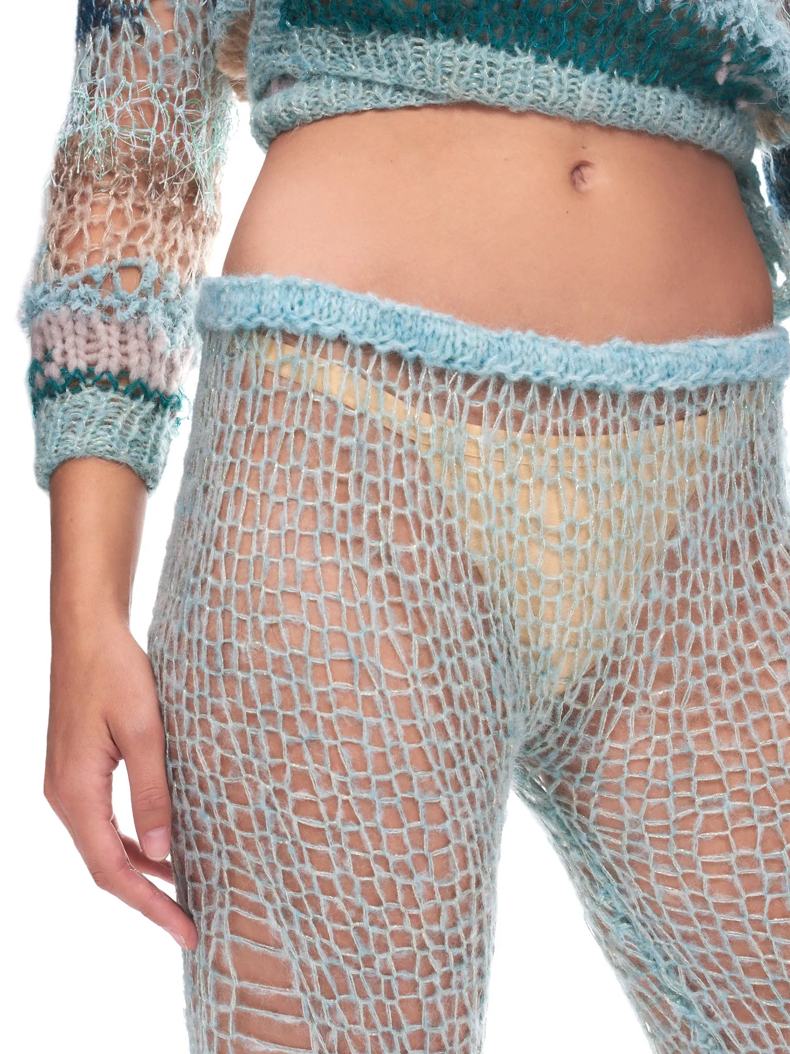 Mohair Knit Tights (F2269-SEA-FOAM)