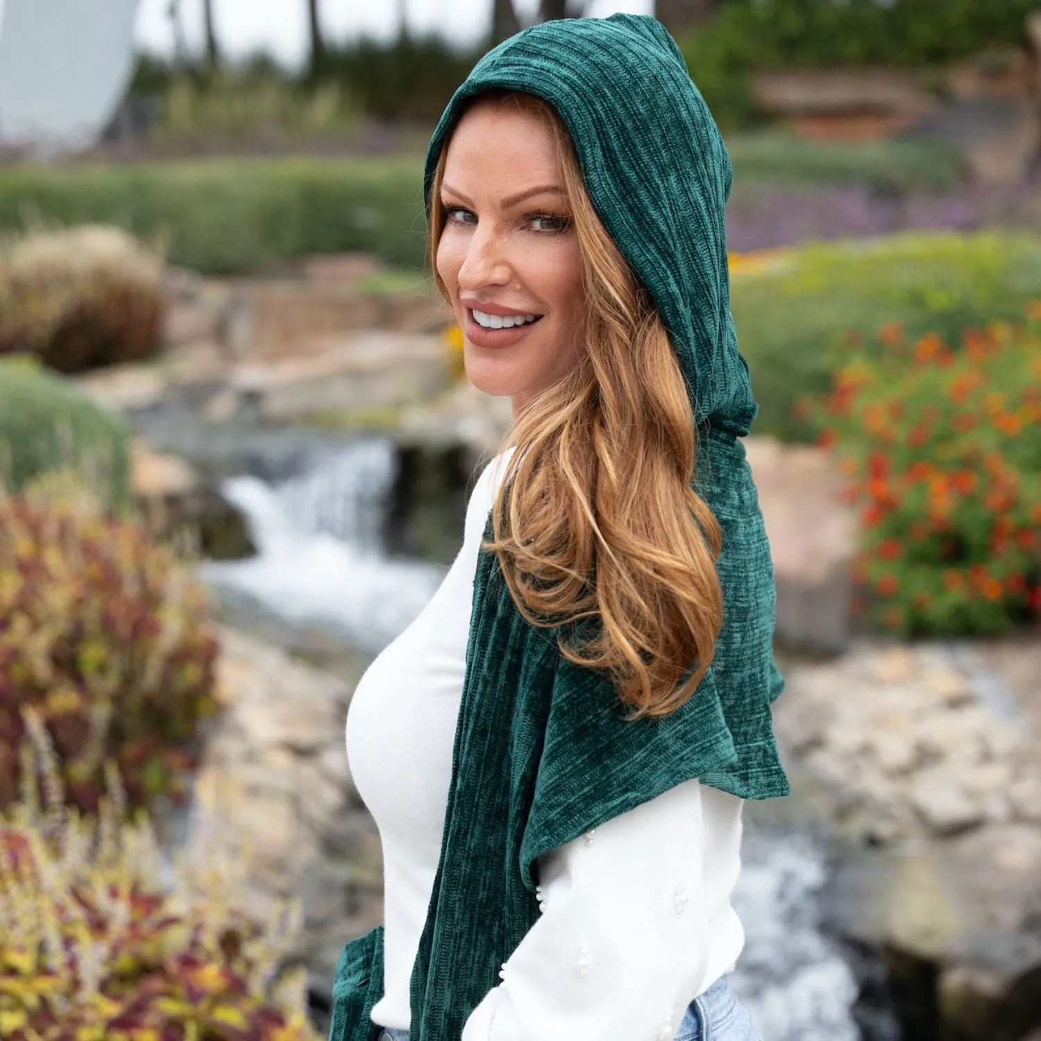 Multi-Pocket Hoodie Scarf™ | Heavenly Green