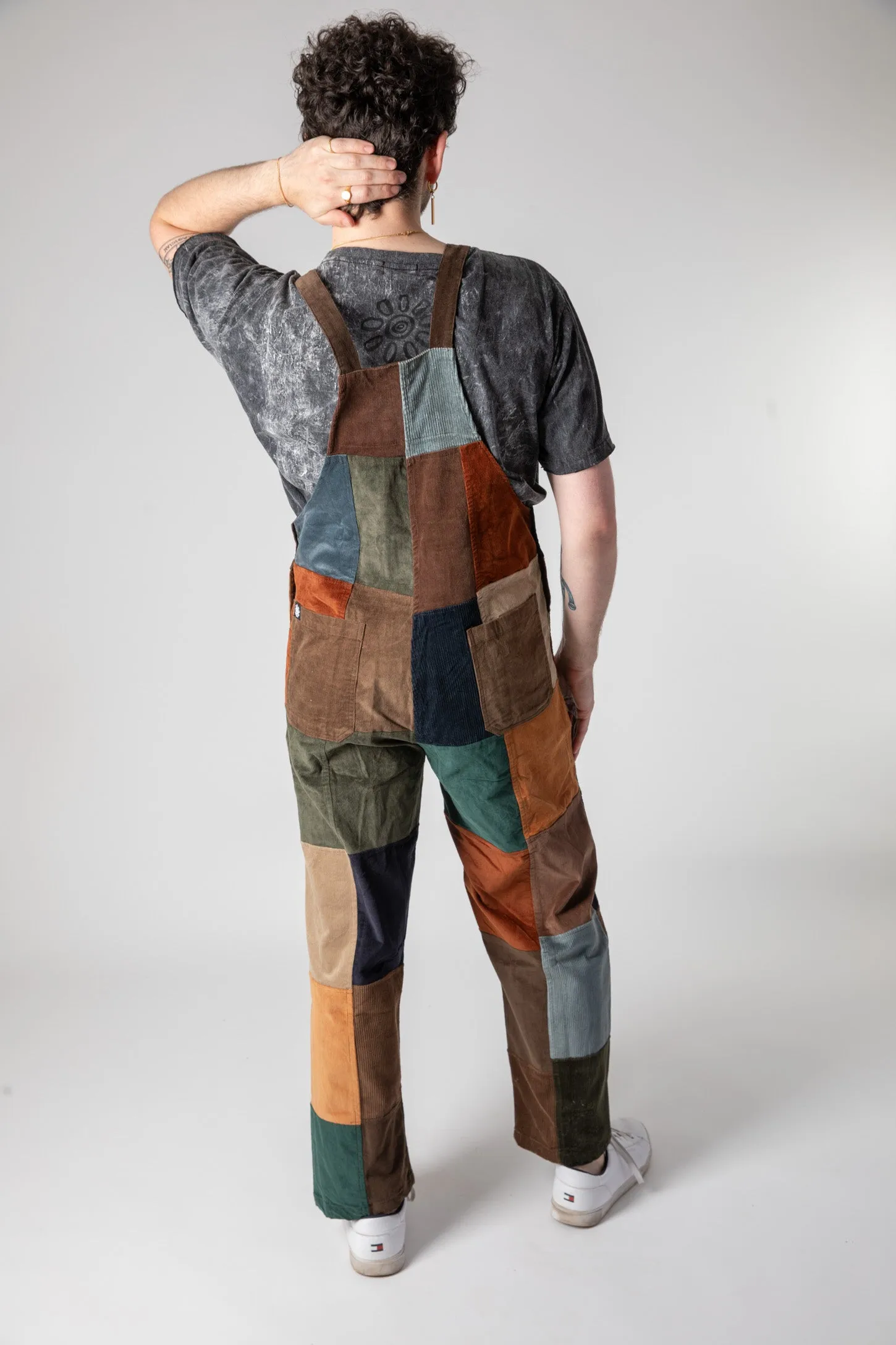 Nagarkot Patchwork Men's Corduroy Overalls