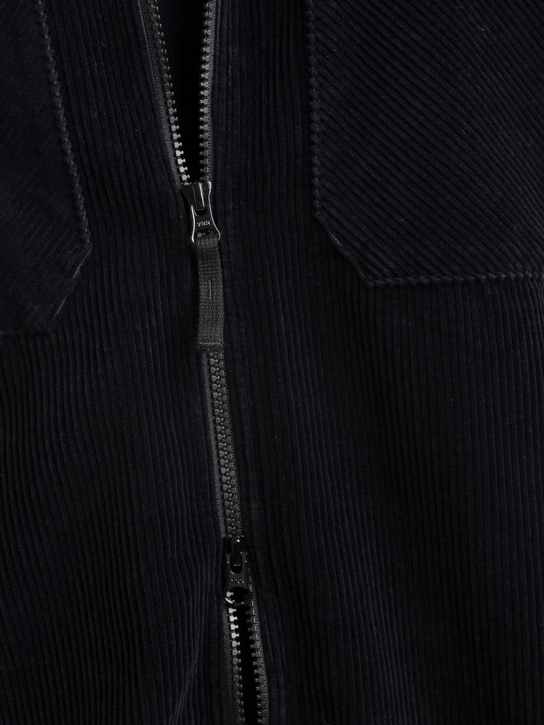 Navy Full Zip Corduroy Jacket