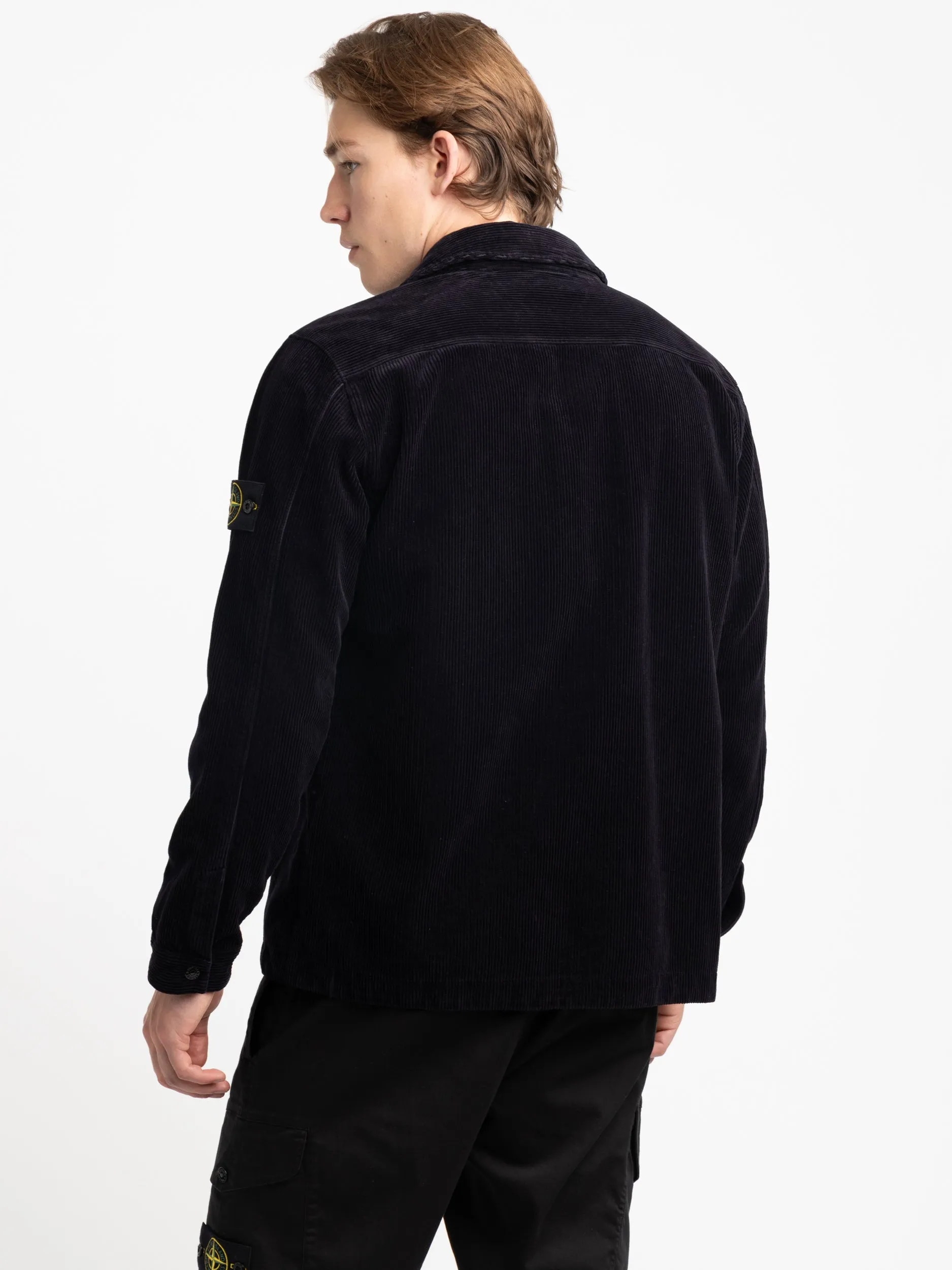 Navy Full Zip Corduroy Jacket