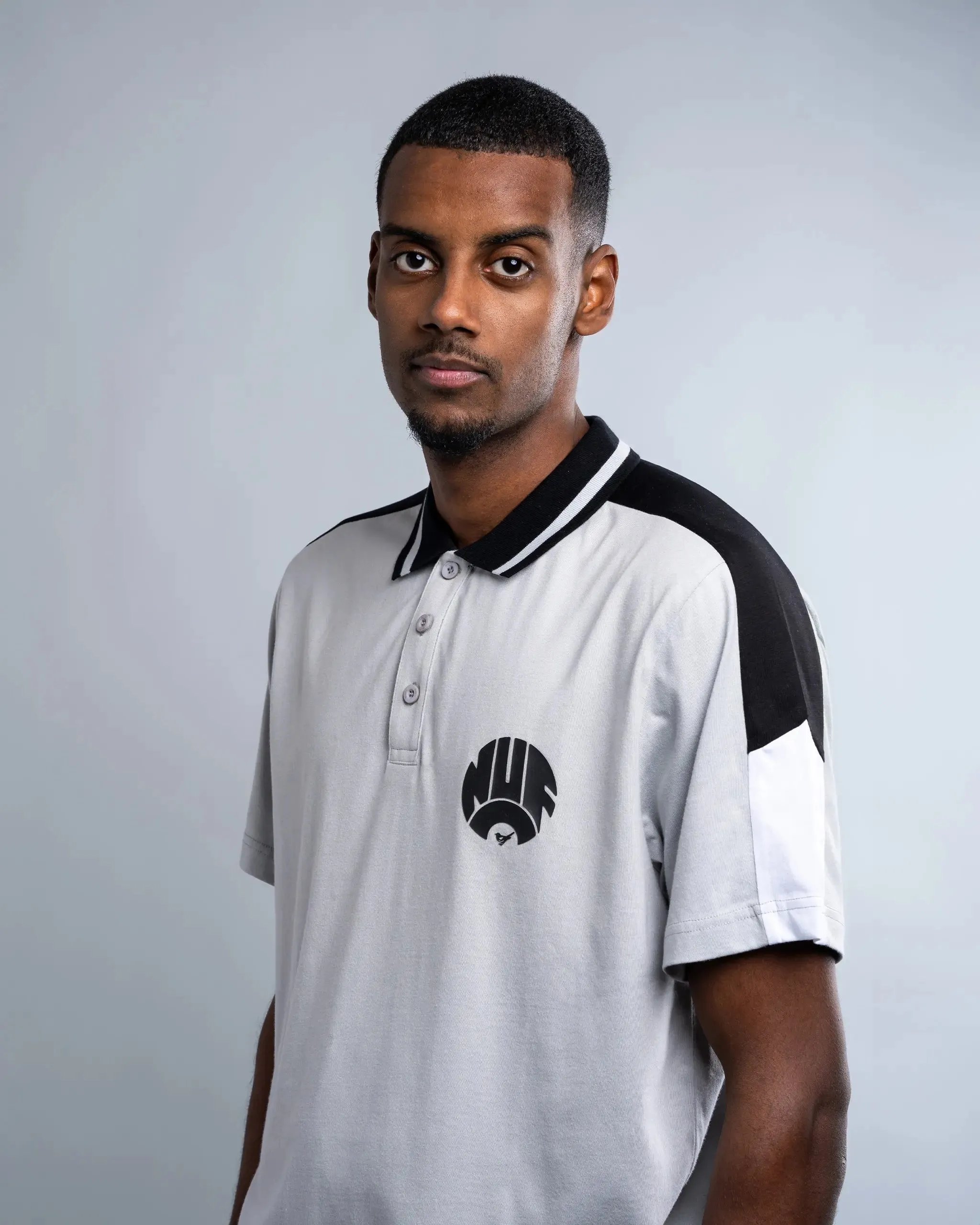 Newcastle United Grey Archive Tipped Polo Shirt