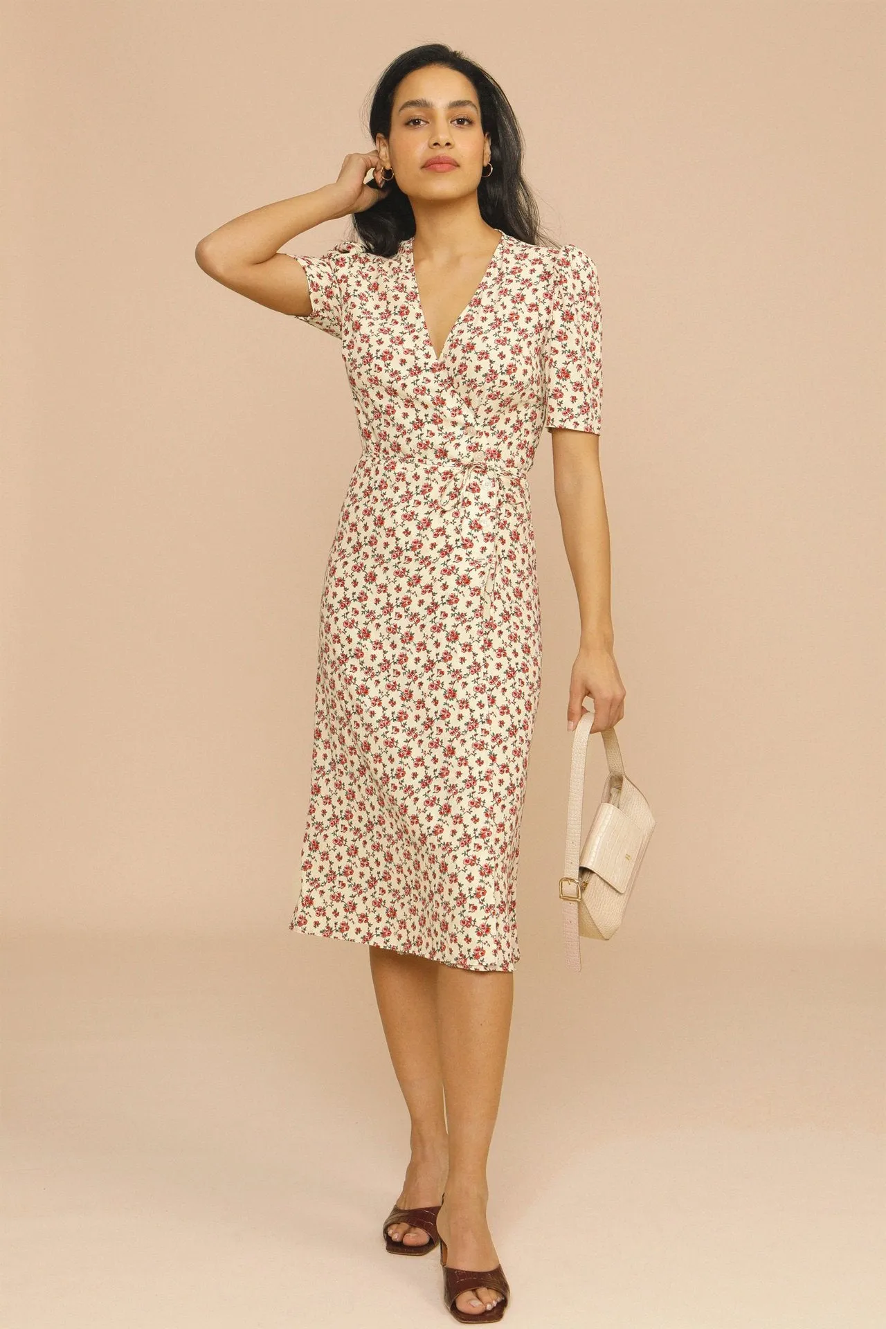 NoNothing | Floral patterned wrap midi dress