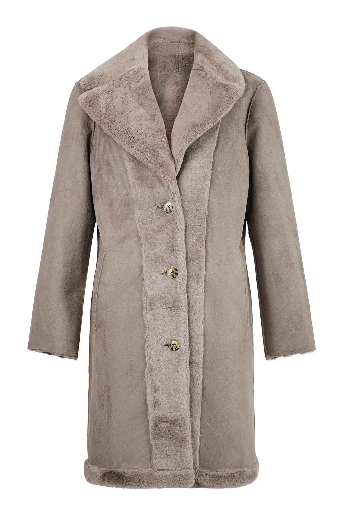 Normann Reversible Faux Fur Coat. Mink 2394