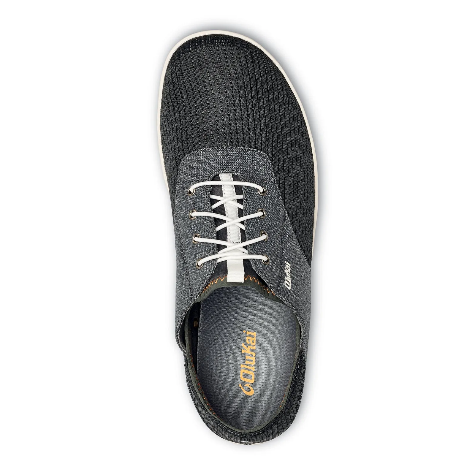 OluKai Nohea Moku Lace Up (Men) - Dark Shadow/Dark Shadow