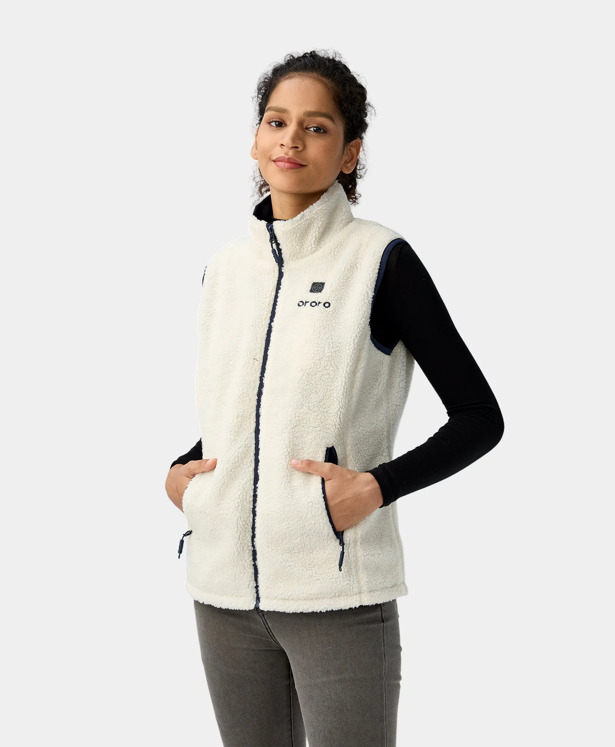 (Open-box) Women's Heated Recycled Fleece Vest (Battery Set Not Included)