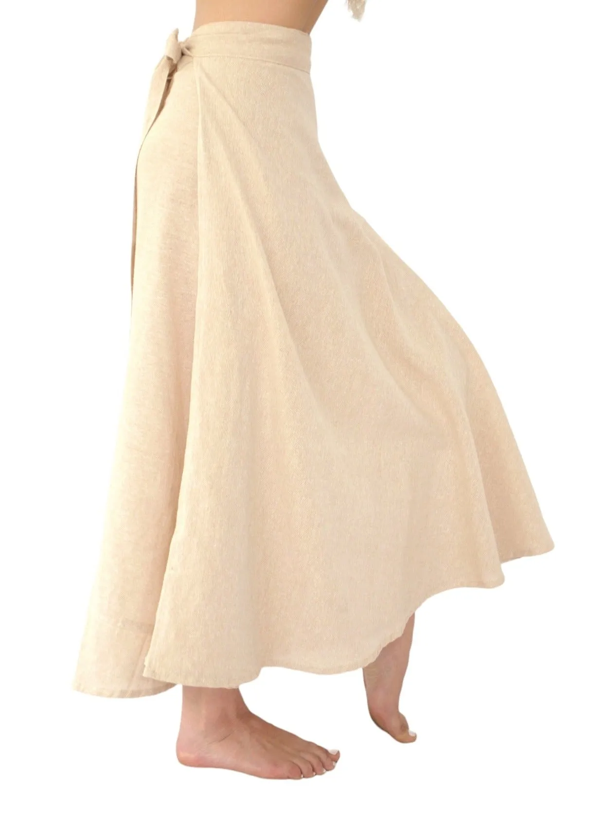 Organic Cotton Warm Sand Wrap Skirt