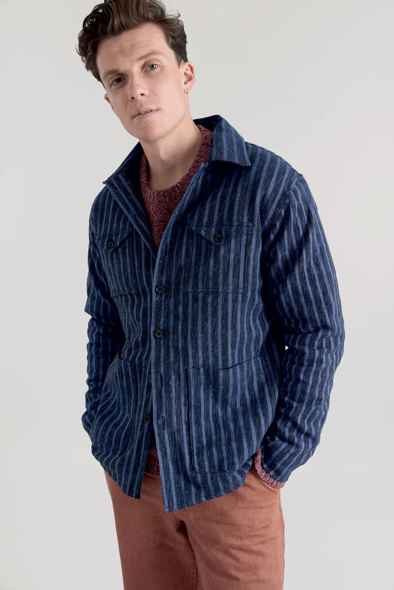 PIET Handwoven Jacket - Blue