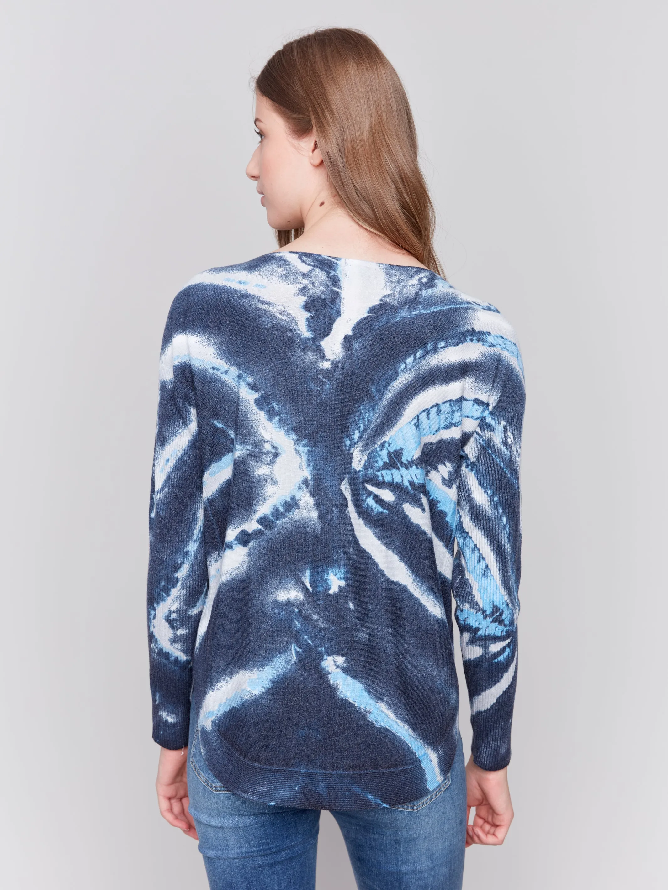 Printed Plush Knit Sweater