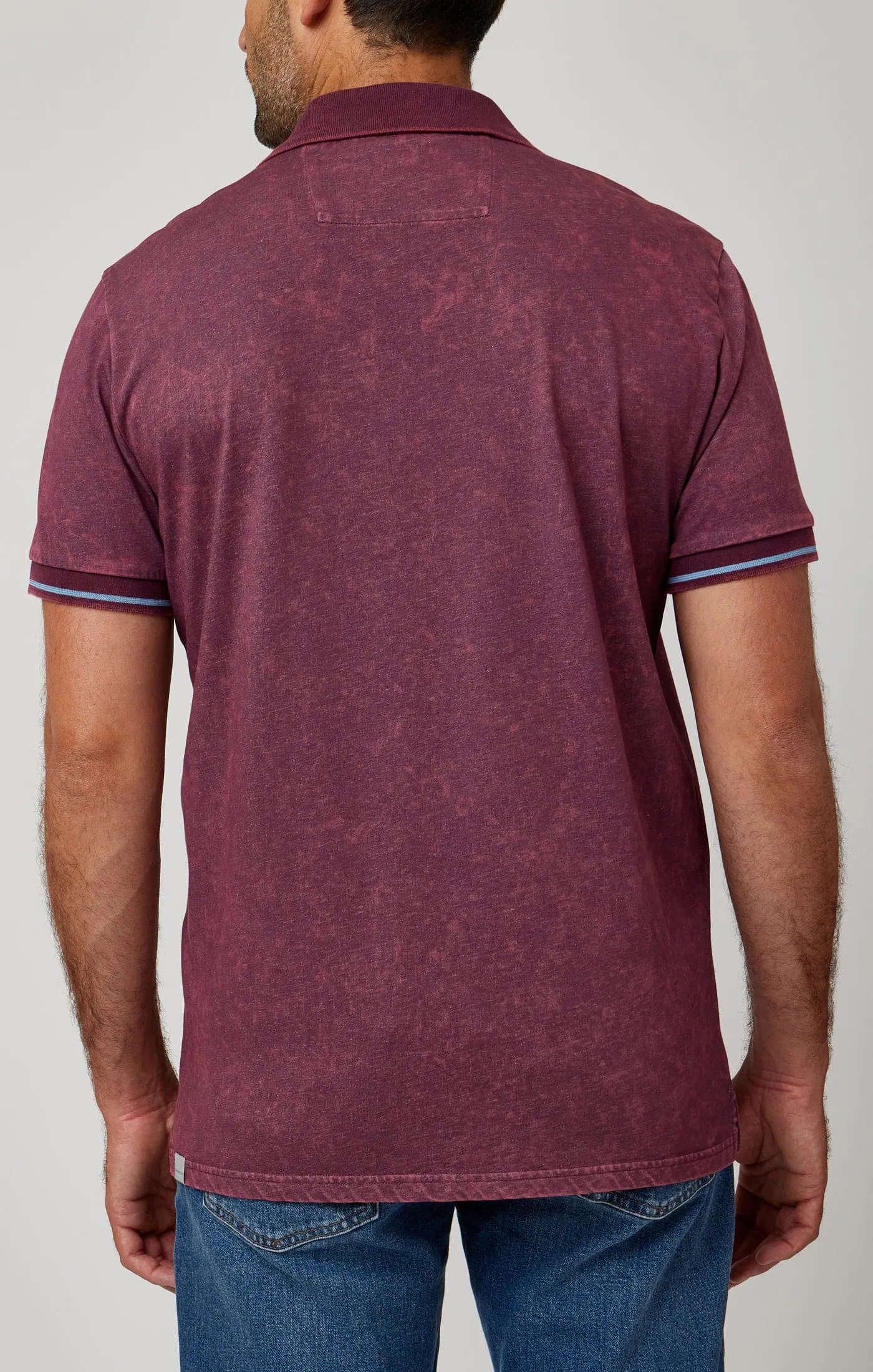 Purple Jersey Short Sleeve Polo