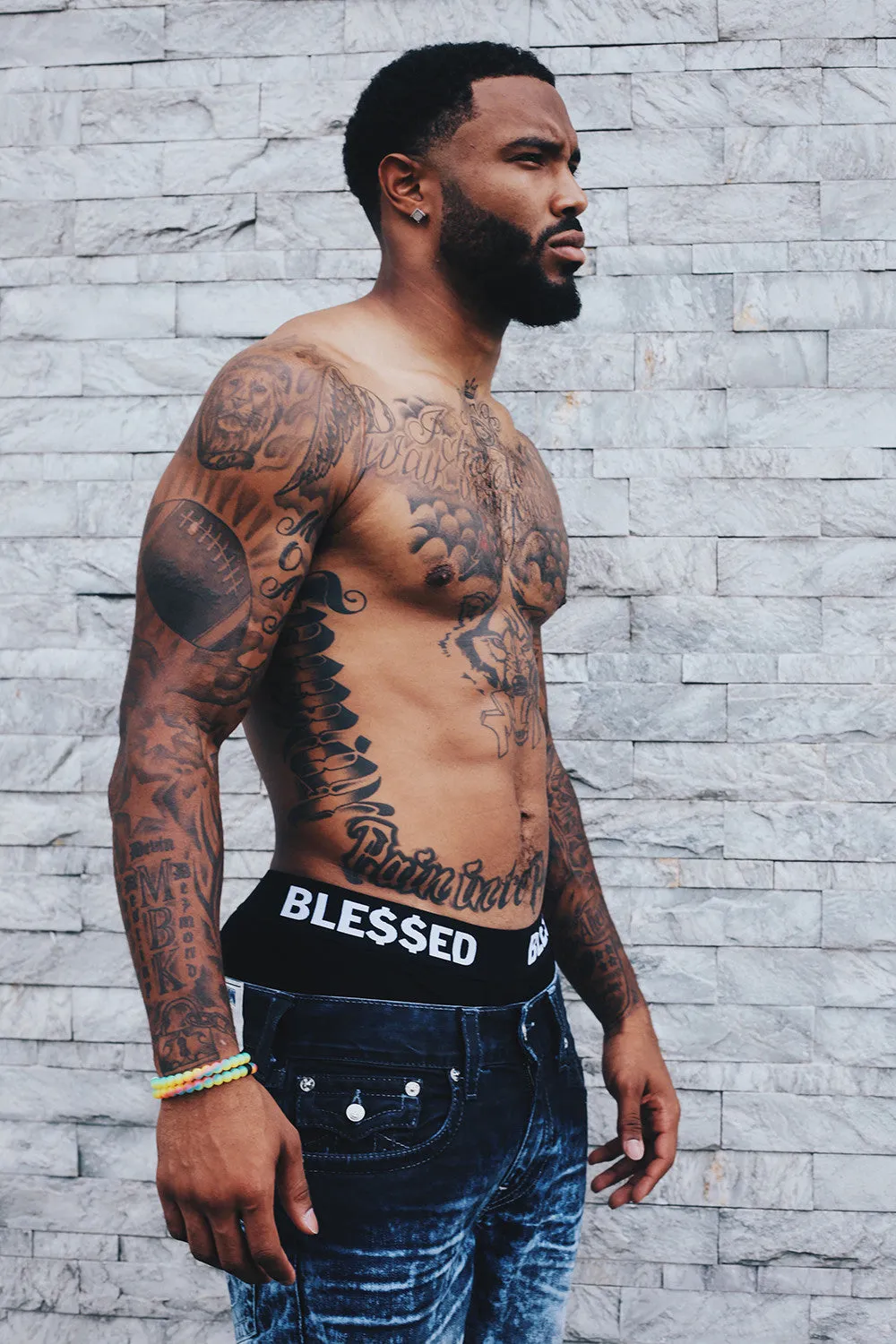 "Blessed" Boxer Brief Underwear (2PK-Black)