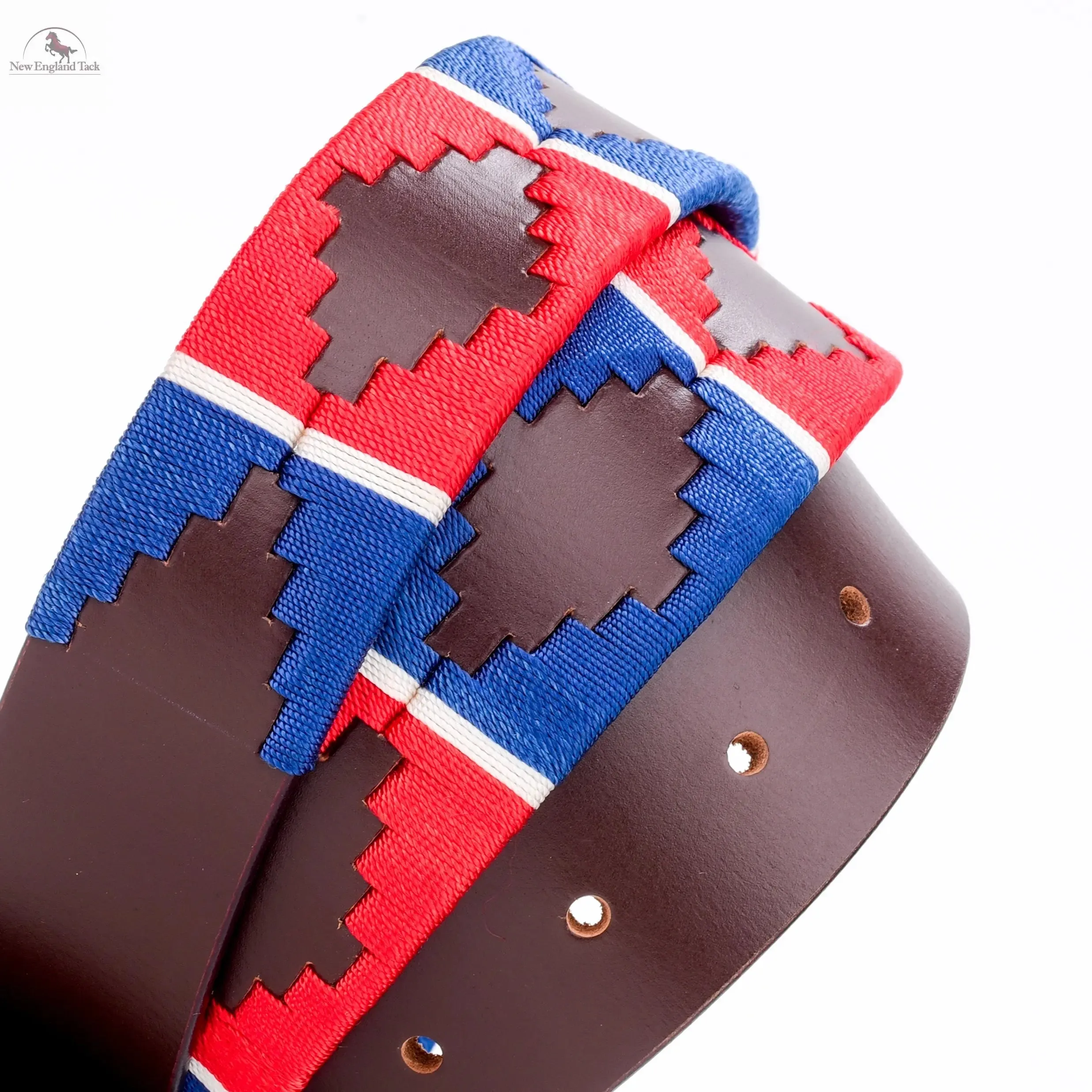 Resistance Polo Belt for Men | Hand Stitched Leather Belt With Colorful Embroidery | Gaucho Style Belt 1.5” Wide