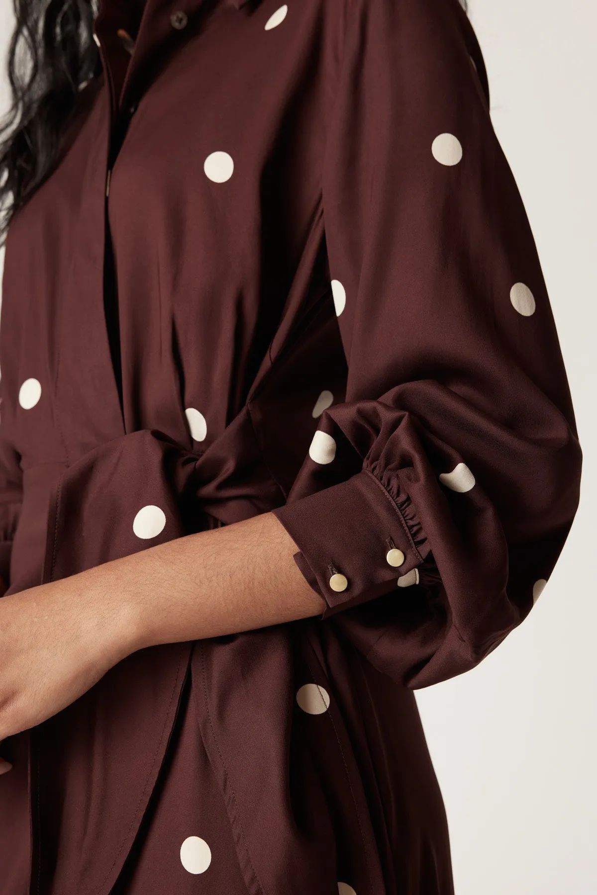 Roberts Shirt Dress - Chocolate Spot