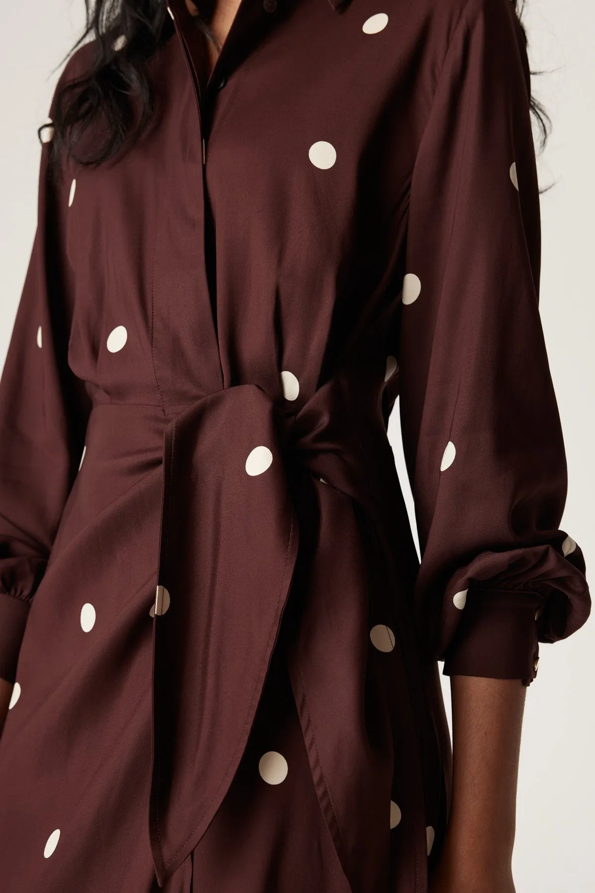 Roberts Shirt Dress - Chocolate Spot