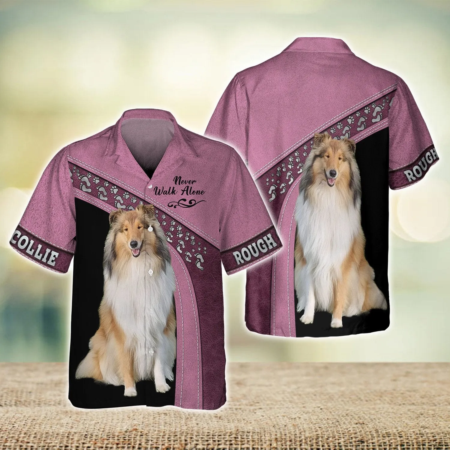 Rough Collie Love Never Walk Alone 3D Full Print Shirts, Shirt For Dog Lovers, Dog Memorial Gifts for loss of Dog