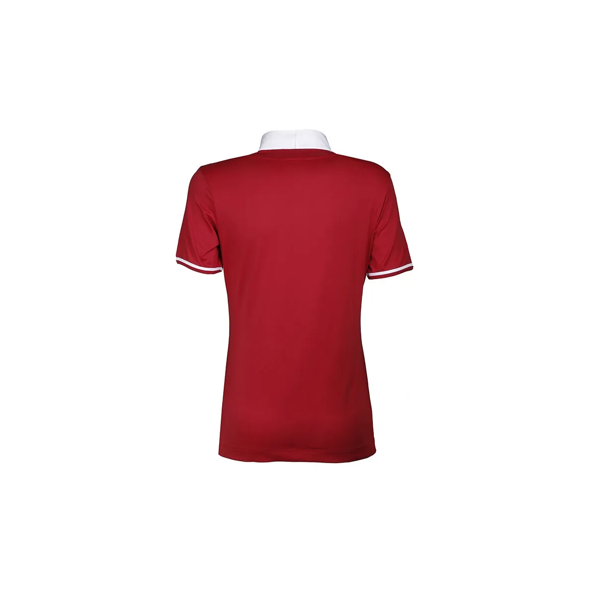 SHORT SLEEVED JERSEY COMPETITION POLO ANIMO WITH ZIP CLOSURE Women Red