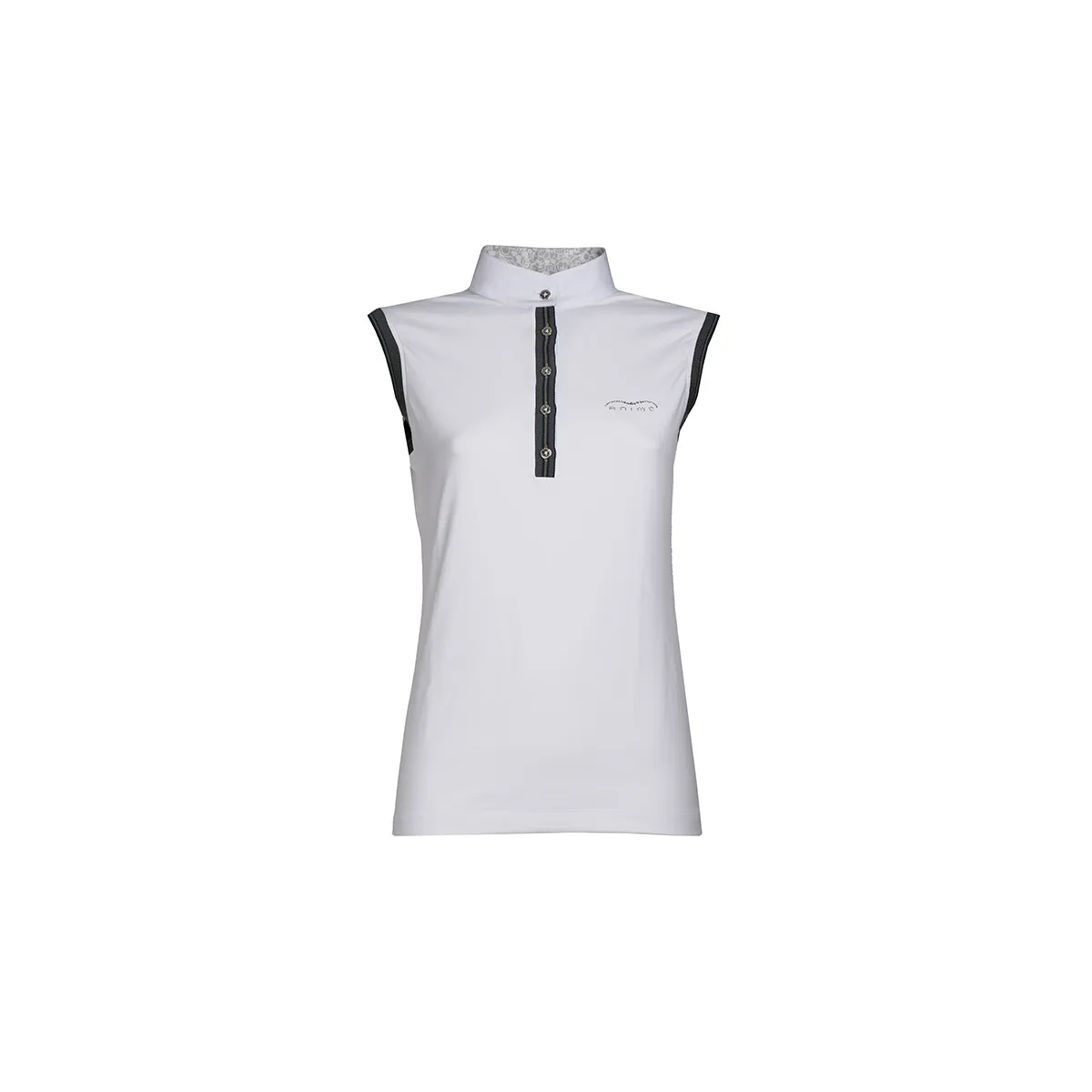 SLEEVELESS JERSEY COMPETITION POLO BAC ANIMO WITH CONTRASTING TRIMMING Women White beige blue