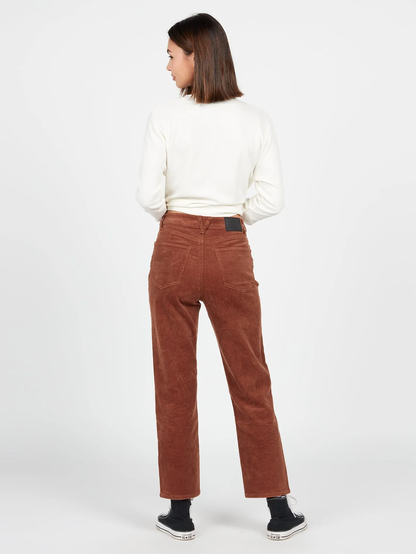 Stoned Straight Corduroy Pants - Dark Clay