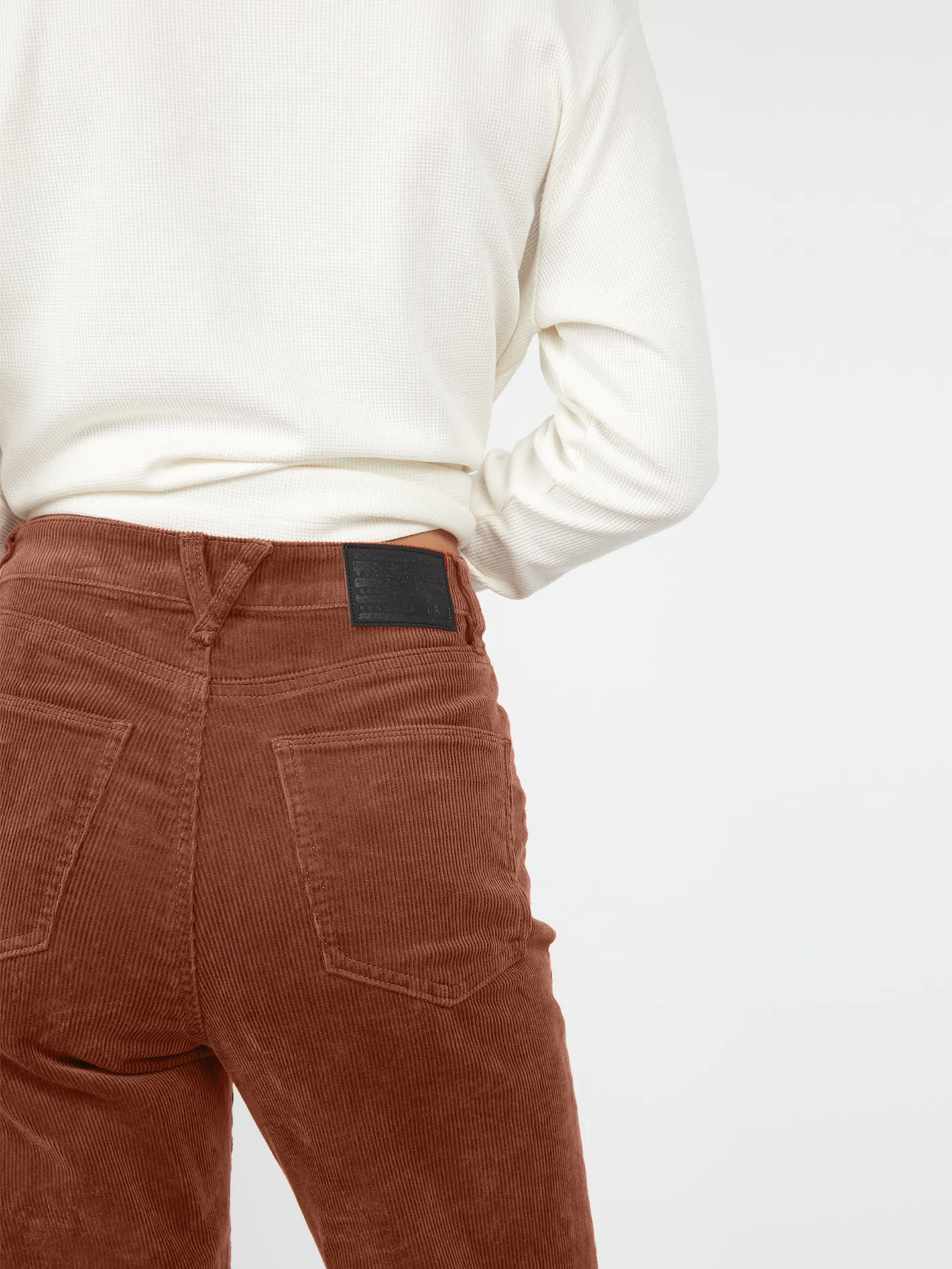 Stoned Straight Corduroy Pants - Dark Clay