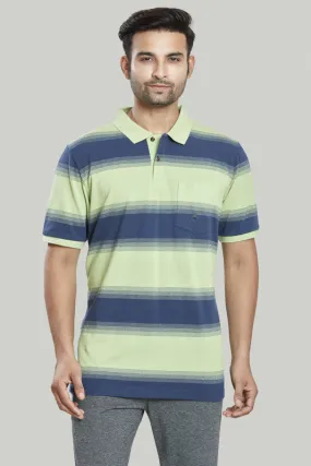 Stripe Pique Polo