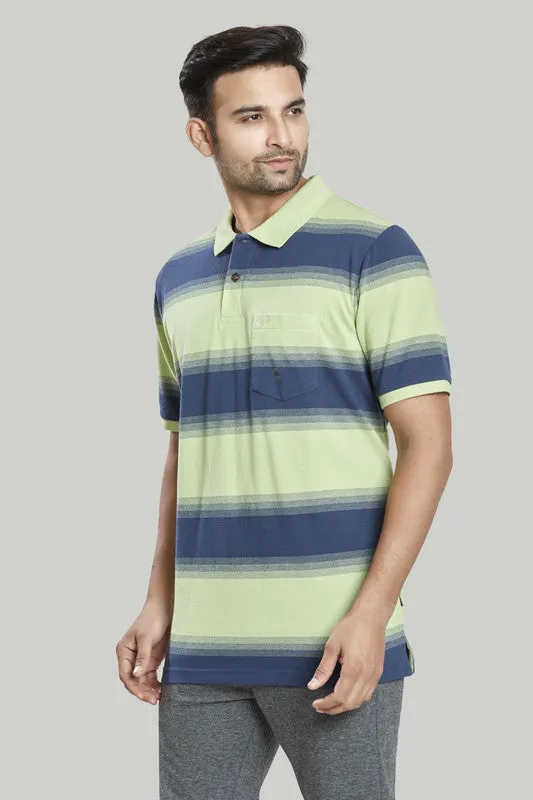 Stripe Pique Polo